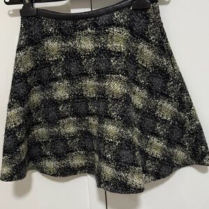 S47 by Sachin & Babi Boucle & Tweed Skater Shirt with Faux Leather Waistband.